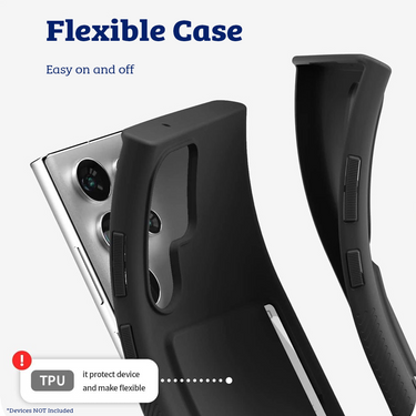 Samsung Galaxy S24 Ultra Compatible Case Cover With Rail 2 Card - Black